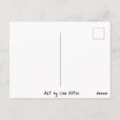 Lila, blau und Aquamarin Abstrakt | Denken an Sie Postkarte (Rückseite)