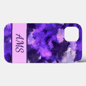 Lila Blau und Coole Abstrakte Formen Design Case-Mate iPhone Hülle (Rückseite (Horizontal))