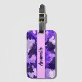 Lila Blau und Coole Abstrakte Formen Gepäckanhänger (Vorderseite Vertikal)