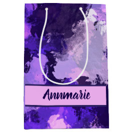 Lila Blau und Coole Abstrakte Formen Mittlere Geschenktüte