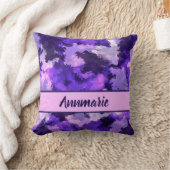 Lila Blau und Coole Abstrakte Formen Muster Kissen (Decke)