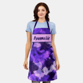 Lila Blau und Coole Abstrakte Formen Schürze (Getragen)