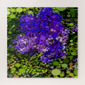 Lila, blau und grün Abstrakt Puzzle (Horizontal)