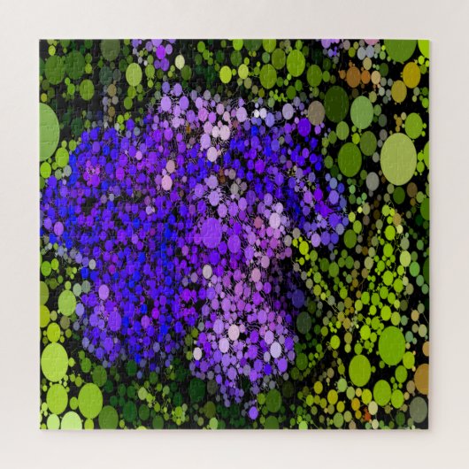 Lila, blau und grün Abstrakt Puzzle (Vertikal)