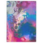 Lila, blau und rosa Digitale Moderne Abstrakt Klemmbrett (Rückseite)