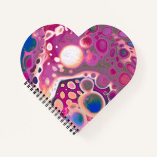 Lila, blau und rosa Digitale Moderne Abstrakt Notizblock