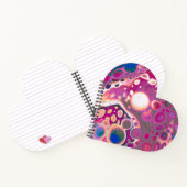 Lila, blau und rosa Digitale Moderne Abstrakt Notizblock (Innenseite)