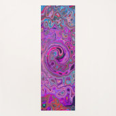 Lila, blau und rot Abstrakter Retrowirbel Yogamatte (Vorderseite)