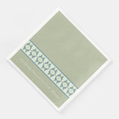 Lila Blau und Sage Green Serviette (Ecke)