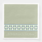Lila Blau und Sage Green Serviette (Vorderseite)