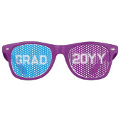 Lila Blau und Weiß Grad 2016 Textdesign Sonnenbrille (Vorderseite)