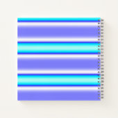 Lila Blau und Weiße Streifen Dankesblatt Notizblock (Rückseite)