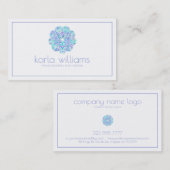 Lila & blau Verziert Floral Mandala Visitenkarte (Vorne/Hinten)