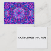 Lila & Blau Vintages Fraktal Kaleidoskop Visitenkarte (Vorne/Hinten)