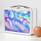 Lila & blau Wasserfarben Kunstdruckerei Lunchbox (Beispiel)