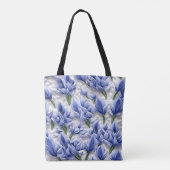 LILA BLAU WEISS 3DLOOK BLUEBELL BLUME TASCHE (Rückseite)
