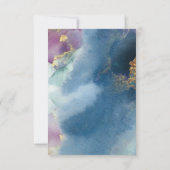 Lila, blaue, Aquamarine Wasserfarbe UAWG/Mahlzeite RSVP Karte