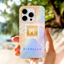 Lila blaue Aquarellfarbe iPhone 16 Pro Hülle