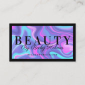 Lila-blaue Aquarellfarben-Holografie-Design Schönh Visitenkarte (Vorderseite)