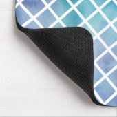Lila blaue Aquarellfliesen Mousepad (Ecke)