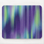 Lila Blaue Aurora Borealis Nachthimmel Mousepad (Vorne)