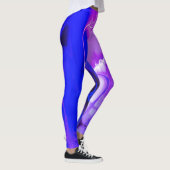 Lila blaue Blitzkunst coole Leggings (Rechts)