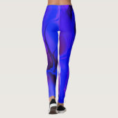 Lila blaue Blitzkunst coole Leggings (Rückseite)