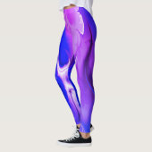 Lila blaue Blitzkunst coole Leggings (Links)