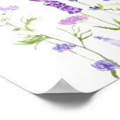 lila-blaue Blume Aquarellmalerei Poster (Ecke)