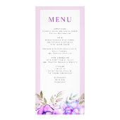 Lila, blaue Blume Hochzeitskarte Werbekarte (Vorne)