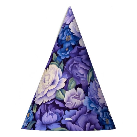 Lila-blaue Blume Partyhütchen (Links)