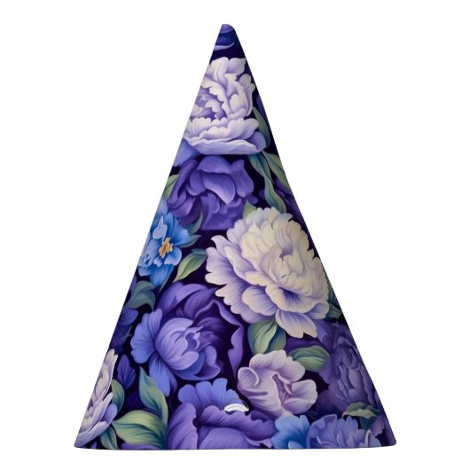 Lila-blaue Blume Partyhütchen (Rechts)