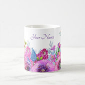 Lila blaue Blumen blühen Frühling individuelle Nam Kaffeetasse (Mittel)