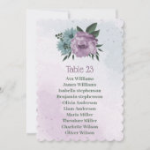 lila blaue Blütenkarte Einladung (Vorderseite)