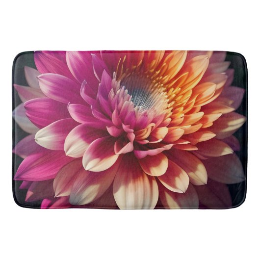 Lila-blaue Dahlia-Blume Badematte (Vorderseite)