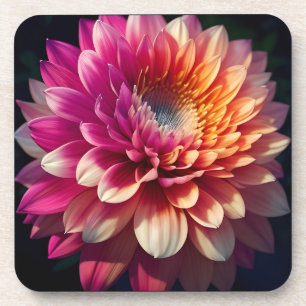 Lila-blaue Dahlia-Blume Getränkeuntersetzer
