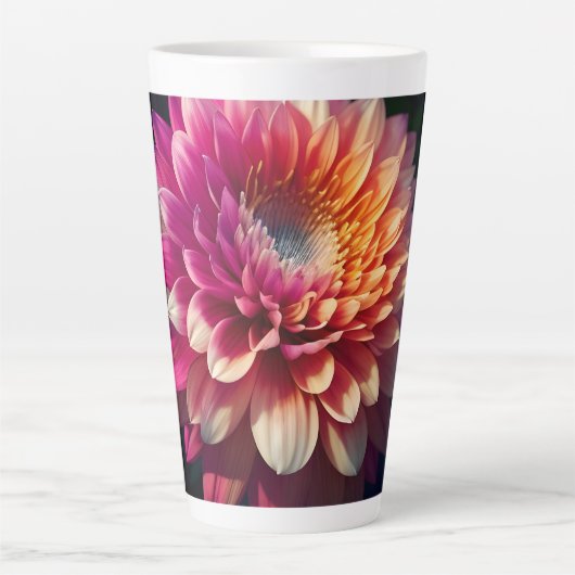 Lila-blaue Dahlia-Blume Milchtasse (Vorderseite)