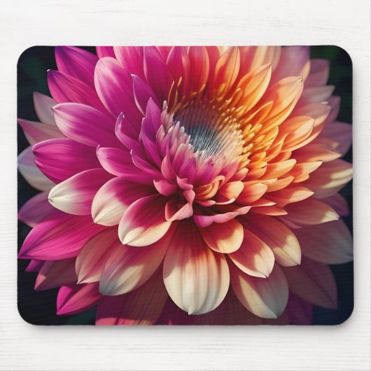 Lila-blaue Dahlia-Blume Mousepad (Vorne)