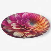 Lila-blaue Dahlia-Blume Pappteller (Schrägansicht)