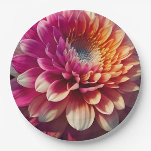 Lila-blaue Dahlia-Blume Pappteller