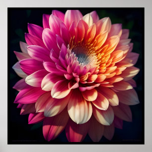 Lila-blaue Dahlia-Blume Poster