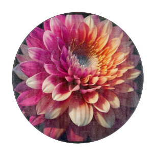 Lila-blaue Dahlia-Blume Schneidebrett