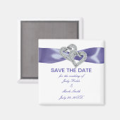 Lila blaue Diamantpfeile speichern das Datumsfenst Magnet (Vorderseite/Rückseite)