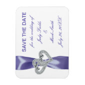 Lila blaue Diamantpfeile speichern das Datumsfenst Magnet (Vertikal)