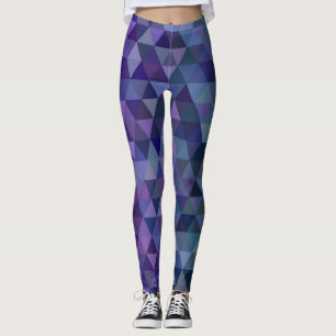 lila blaue Dreiecke Leggings