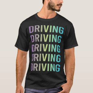 Lila Blaue Fahr Fahrer T-Shirt