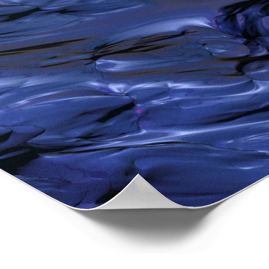 Lila blaue Farbe mit starker Textur Poster (Ecke)