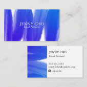 Lila blaue Farbstreifenkarte Visitenkarte (Vorne/Hinten)