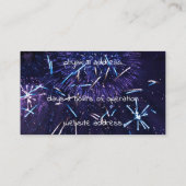 lila blaue Feuerwerke Visitenkarte (Rückseite)