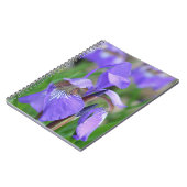 Lila Blaue Flagge Iris Blume Natur Notizblock (Linke Seite)